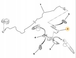 PSA 1691367780 Hydraulic cable rear citroen c5 (x7) c6 1691367780 5270vp 9684402480 oe