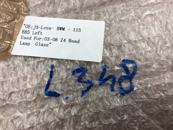 WOLLER L.169/348. Lampshade glass headlight left front for bmw z4 e85 2002-2009