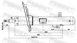 Febest  Febest front shock absorber right nissan qashqai uk make j11e 2013.12-
