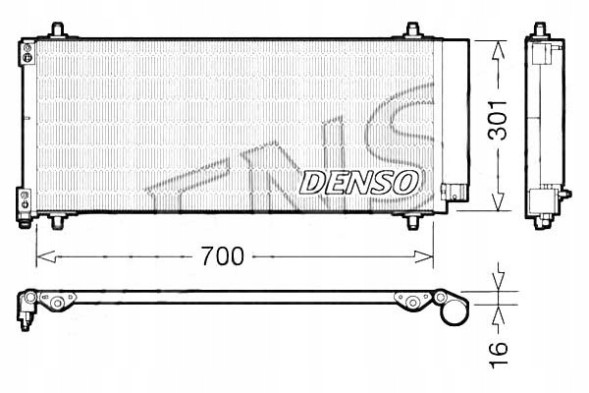 Denso DENDCN21027(iMOTO) Air conditioning condenser citroen c6 peugeot 407 607 + driver's essential #37