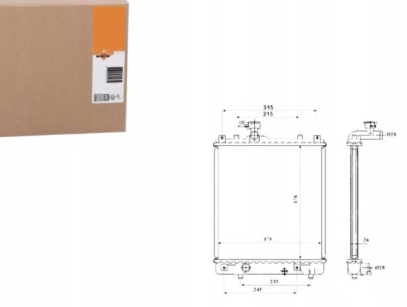 NRF  Cooler opel agila 1,0 00- nrf + driver's essential #37