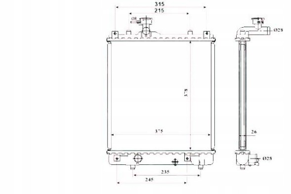 NRF  Cooler opel agila 1,0 00- nrf + driver's essential #37