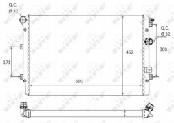 NRF  Water cooler vw tiguan 1.4tsi-2.0tdi - nrf 58464