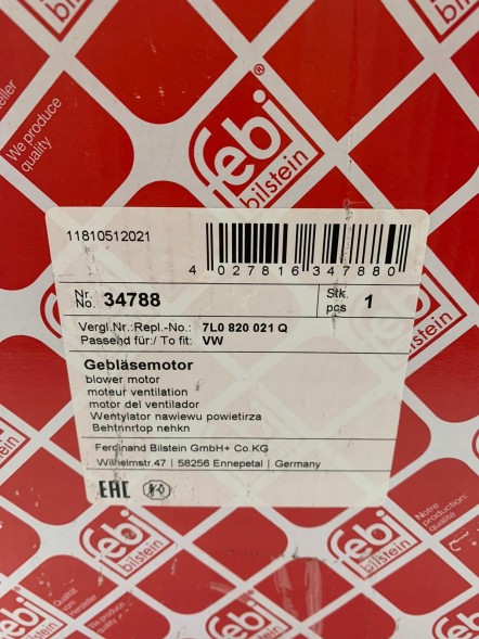 Febi Bilstein 7L0820021Q 525 432_B fan nagrz.Touareg 2.5-6.0 02-10