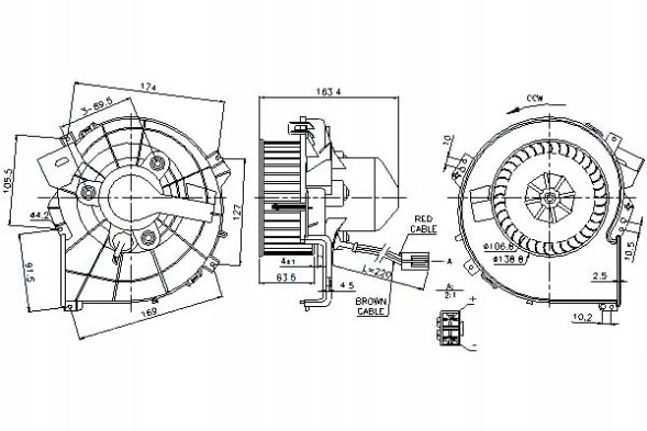 Nissens  Blower fan nissens 8ew351149624 5991091 6 + set collision #23
