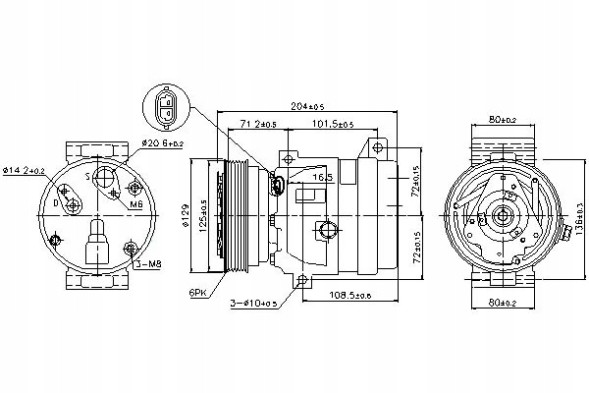 Nissens PRO/89121 NIS Air conditioning compressor renault megane i megane i c + collision assistant #34