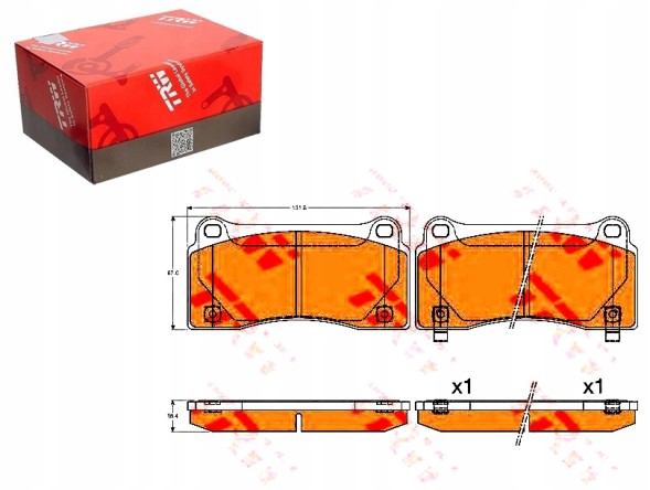TRW 81218598 TRW Trwgdb3573 brake pads nissan rear gt-r 3,8 v6 07- + driver assistant #33