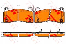 TRW 81218598 TRW Trwgdb3573 brake pads nissan rear gt-r 3,8 v6 07- + driver assistant #33
