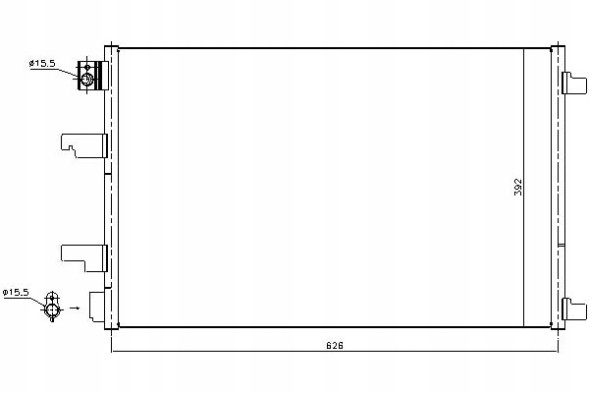 Nissens  Air conditioning condenser nissan qashqai i 1.6d 10.11 + collision assistant #34
