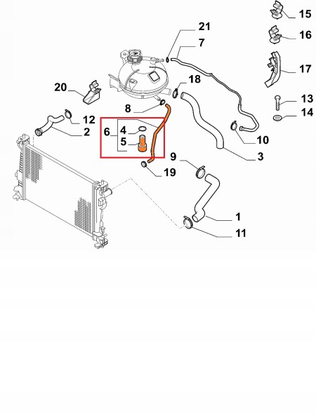 Alfa Romeo OE 50516040 Alfa romeo giulietta 1,8 tbi turbo cooling cable