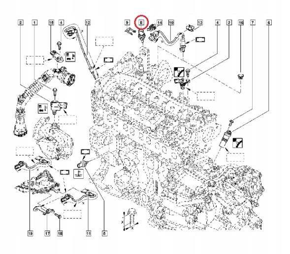 Renault OE 8200974421 2236-00QAK 81CP33-04 0000 Exhaust pressure sensor renault 1,5-2,3dci 8200974421 2236500qak org