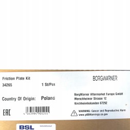 BorgWarner  Borgwarner bw34265kit friction disc set