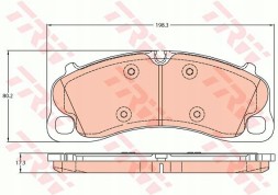 TRW GDB2089 Brake pads front porsche 911 3,8 turbo s 13-