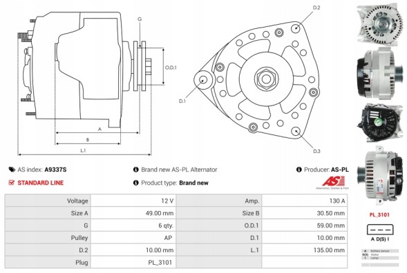 AS-PL  Crown victoria 4.6, explorer 4.6, aviator 4.6, continental 4.6, continenta