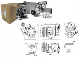 Nissens 890041 NIS/GIFT Mini air conditioning compressor (r56) (r57) (r58) (r59 + driver assistant #31