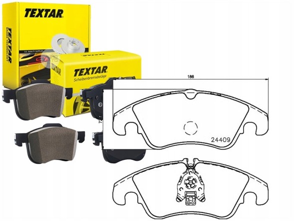 Textar 59562898 TEX Tex2440903 brake pads audi front a6/a7/q5 11- + driver assistant #33