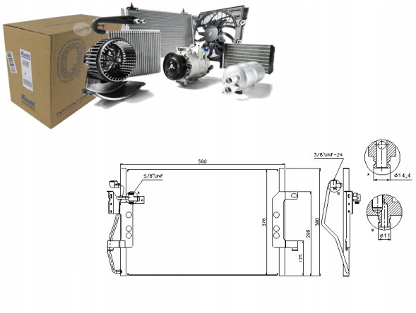 Nissens  Air conditioning condenser mercedes vaneo (414) 1.6/1 + driver's essential #37