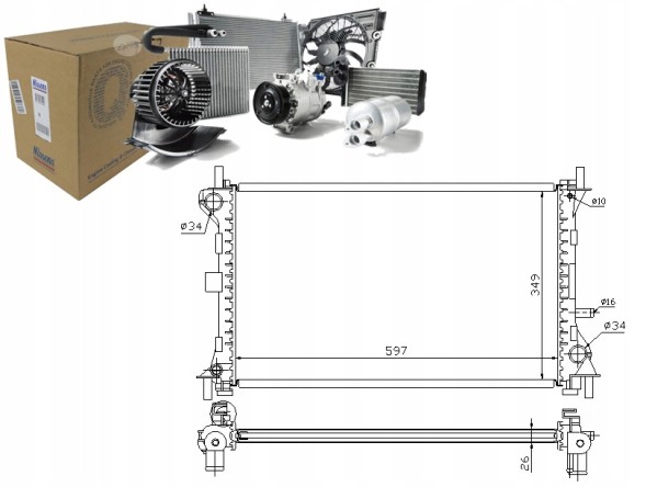 Nissens PRO/62073A NIS Engine cooler ford focus 1.8d/2.0 08.98-03.05 + collision assistant #34