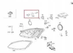 Mercedes-Benz OE A2218201414 Mercedes s-class w221 repair kit lamp front right oe