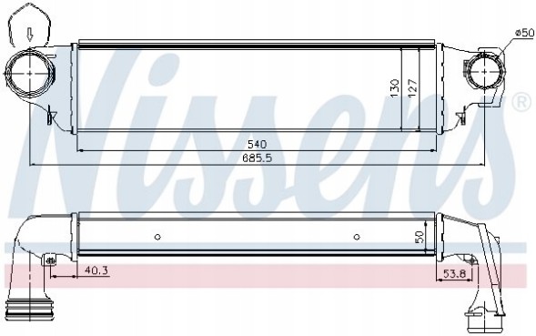 Nissens 96654 Intercooler bmw e46 03- - nissens 96654