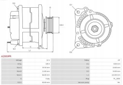 AS-PL  Alternator 100a a2003pr as-pl opel astra