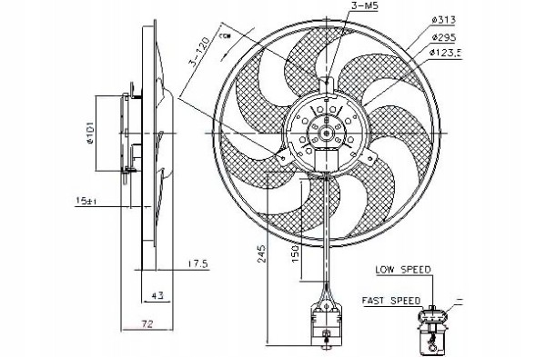 Nissens PRO/85754 NIS Radiator fan opel astra h astra h classic + collision assistant #34