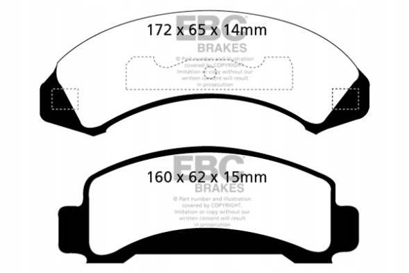 EBC DP61272 Brake pads greenstuff ebc brakes ford aerostar bronco ii explorer