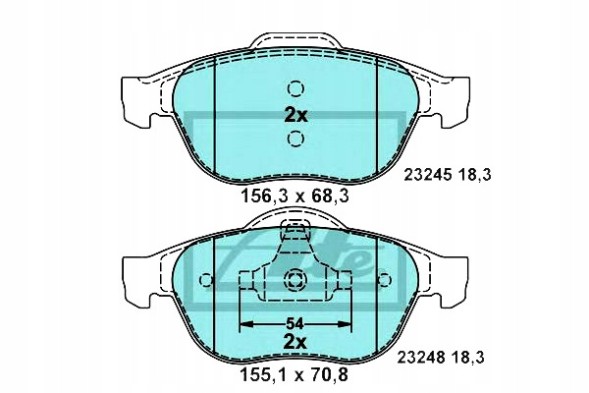ATE 58891785 ATE Ate13.0470-7159.2 set of brake pads ceramic + driver assistant #33