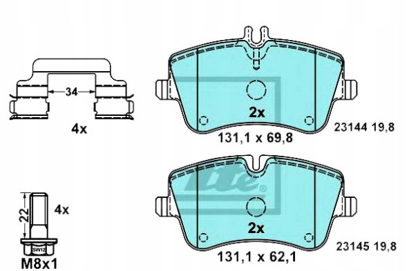 ATE 58891278 ATE Ate13.0470-2727.2 set of brake pads ceramic + driver's assistant #33