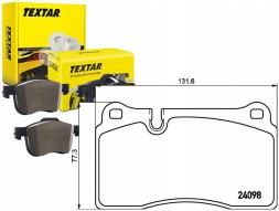 Textar Tex2409801 brake pads vw front touareg 3,0 v6 tdi + driver assistant #33