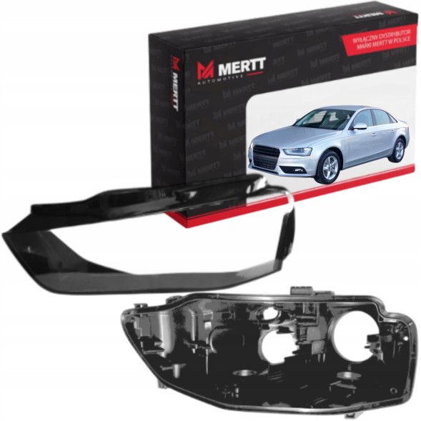 Mertt  Housing + lampshade left reflector glass of audi a4 b8 lamp after lift 2011-2016