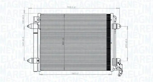 Magneti Marelli 350203833000 Condenser air conditioning cooler 350203833000