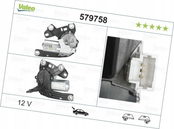 Valeo 579758 Wiper motor rear citroen berlingo 08->