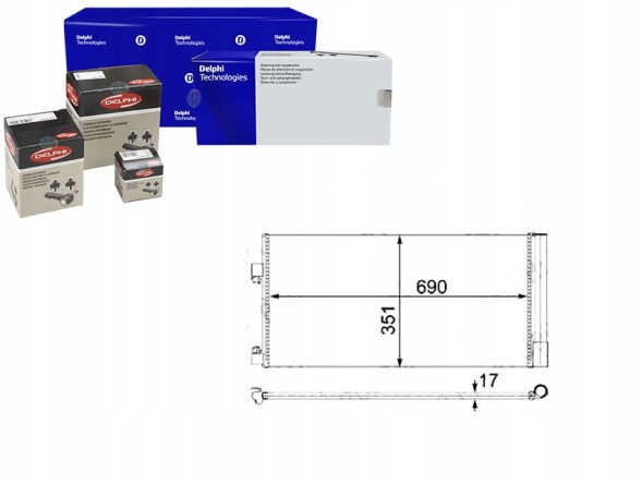 Delphi  Deltsp0225638 air conditioning condenser renault + driver assistant #33