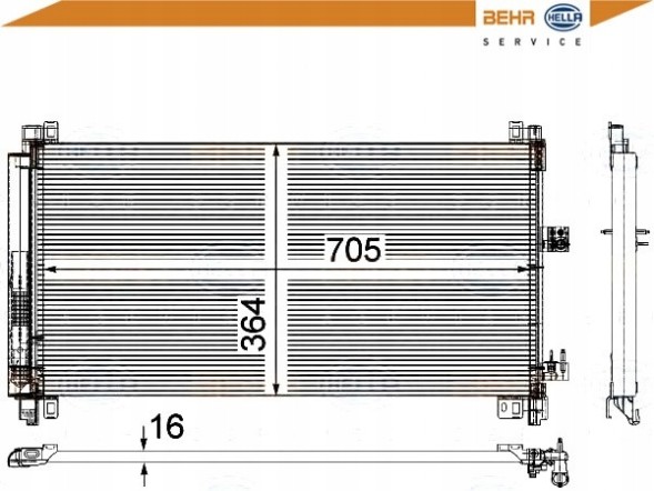 Behr Hella Service 85909372 BRH Brh8fc 351 309-571 condenser behr hella 6455hr 062 + driver assistant #33