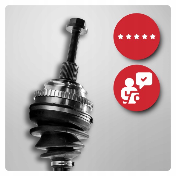 BRV B1342 Half axle left right vw transporter iv t4 1.9 td manual new