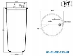 HT 03-01-ME-213-HT Cushion 6122 np46 mercedes actros mp4 1-inlet