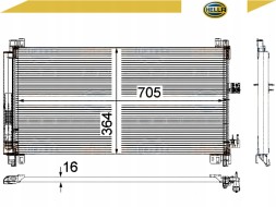 Hella 8FC 351 309-571/HEL Hella condenser 6455hr 062021n cn5273 + driver assistant #28