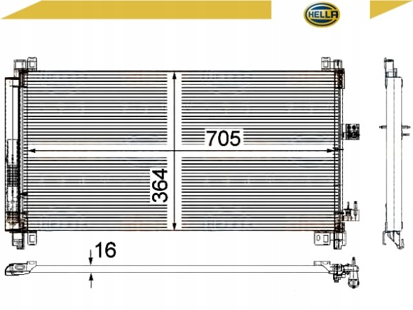 Hella 8FC 351 309-571/HEL Hella condenser 6455hr 062021n cn5273 + driver assistant #28