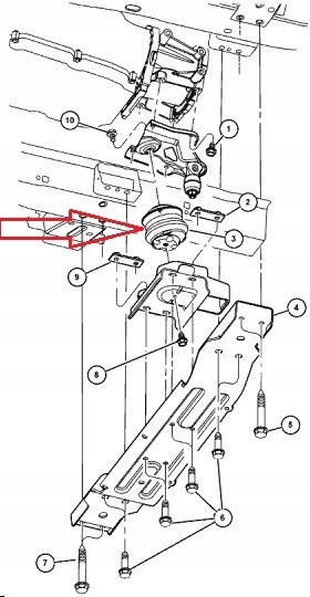 USA 52080262AA Jeep grand cherokee gearbox cushion (wg) 2001-2005