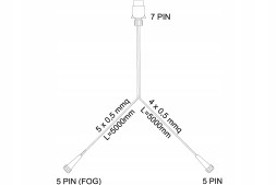 Mantes UT004132 Rear lamps for trailer fristom ft-270 led + beam installation 4,5m 7pin