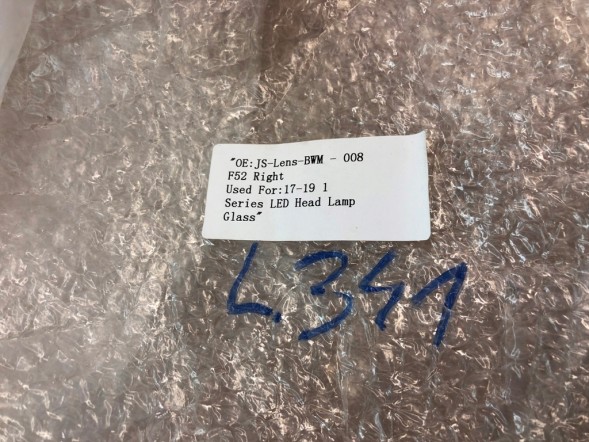 WOLLER  Headlight lampshade glass lamp right front for bmw 1 f52 2017-2019 beforelift