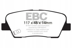 EBC DP21806 Brake pads ebc green stuff rear - kia stinger 2.0t 2.2d 17-23, genesis
