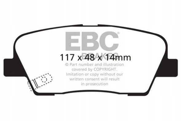 EBC DP21806 Brake pads ebc green stuff rear - kia stinger 2.0t 2.2d 17-23, genesis