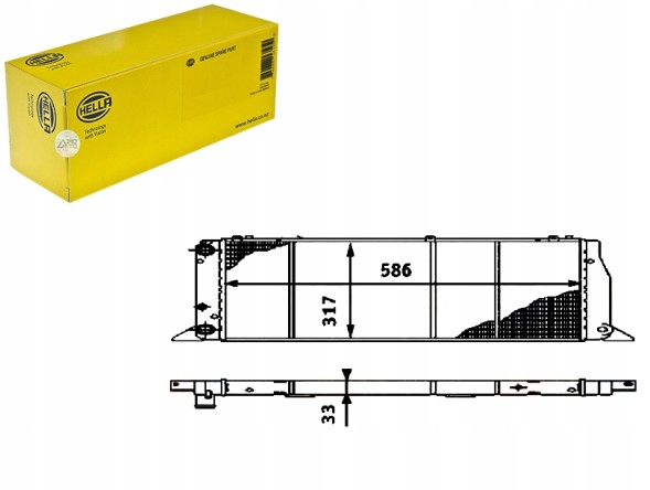 Hella PRO/8MK 376 714-571 HEL Cooler vw a80 1,6-2,0 78-98 -ac hella + collision assistant #34