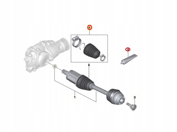 WOLLER 31608680223 PRZEGUBU Joint cover 8680223 for bmw f98 g02 g07 g20 g05 f97 g06