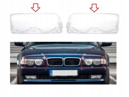WOLLER L.169/258.+L.169/257. Lampshades headlight covers right left front for bmw e38 lift 1998-2001