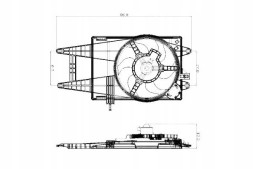 NRF  Fiat punto radiator fan -06 idea 04- nrf + driver's essential #37