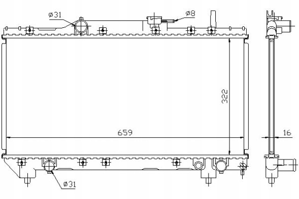 Nissens PRO/64838A NIS Engine cooler toyota carina e 1.6/1.8 04.92-09 + collision assistant #34