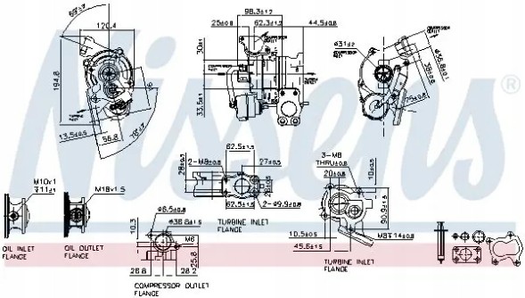 Nissens  Turbocharger turbine 93132 nissens citroen ford